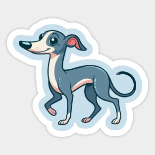 Italian Greyhound Cartoon Sticker